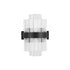 Kade Wall Light Satin Black - Clear Glass